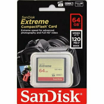 Minneskort SanDisk Extreme CompactFlash 64 GB SDCFXSB-064G-G46 CompactFlash 64 GB Minneskort - 3