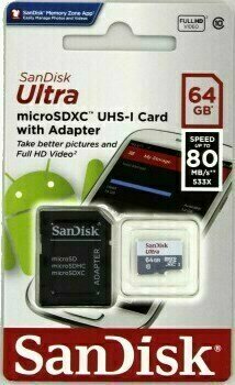 Carte mémoire SanDisk Ultra microSDXC 64 GB SDSQUNS-064G-GN3MA Micro SDXC 512 GB Carte mémoire - 3