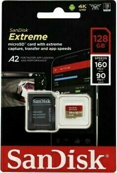Cartão de memória SanDisk Extreme microSDXC 128 GB SDSQXA1-128G-GN6MA Micro SDXC 128 GB Cartão de memória - 5