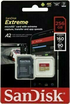 Cartão de memória SanDisk Extreme microSDXC 256 GB SDSQXA1-256G-GN6MA Micro SDXC 256 GB Cartão de memória - 5