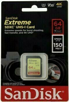 Muistikortti SanDisk Extreme SDXC 64 GB SDSDXV6-064G-GNCIN SDXC 64 GB Muistikortti - 4