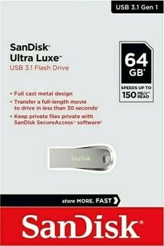 USB flash meghajtó SanDisk Ultra Luxe 64 GB SDCZ74-064G-G46 64 GB USB flash meghajtó - 4