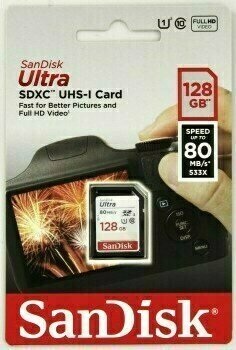 Cartão de memória SanDisk Ultra 128 GB SDXC SDSDUN4-128G-GN6IN SDXC 128 GB Cartão de memória - 4