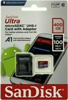 Carte mémoire SanDisk Ultra microSDHC 400 GB SDSQUA4-400G-GN6MA Micro SDHC 400 GB Carte mémoire - 6