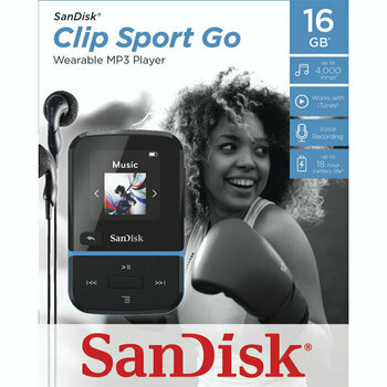 Vreckový hudobný prehrávač SanDisk MP3 Clip Sport GO 16 GB Modrá - 4
