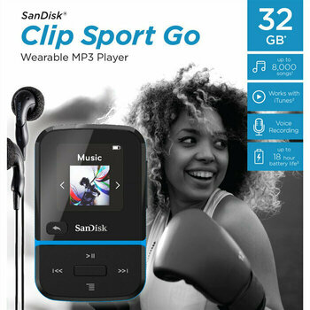 Player muzical de buzunar SanDisk MP3 Clip Sport GO 32 GB Albastru - 4