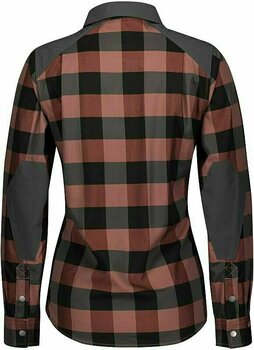 Fietsshirt Scott Women's Trail Flow Check L/SL Shirt Brick Red/Dark Grey M - 2