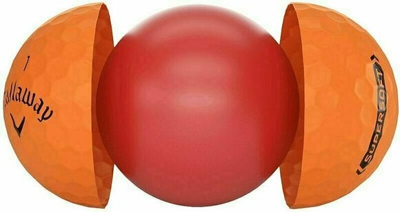 Нова топка за голф Callaway Supersoft Matte 21 Orange Golf Balls - 4