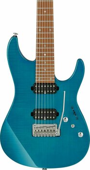 Guitarra eléctrica de 7 cuerdas Ibanez MM7-TAB Transparent Aqua Blue - 6
