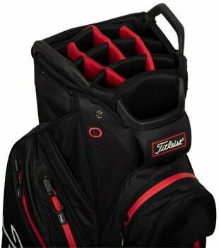 Golf Bag Titleist Cart 14 StaDry Black-Red Golf Bag - 5