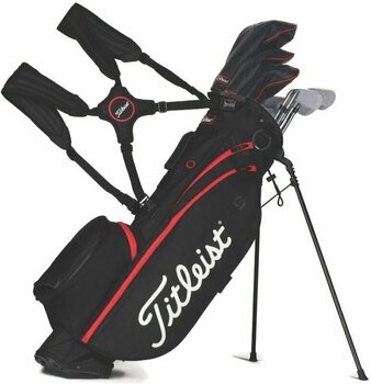 Golf Bag Titleist Players 4 Black-Red Golf Bag - 3