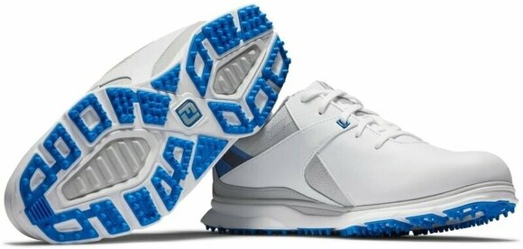 Pantofi de golf pentru bărbați Footjoy Pro SL Alb/Gri/Albastru 42 (Folosit) - 8