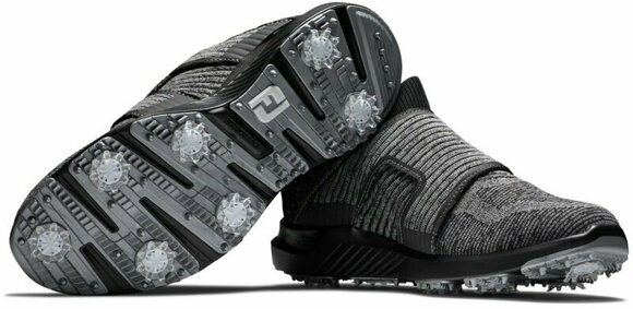 Moški čevlji za golf Footjoy Hyperflex BOA Black/Charcoal/Silver 44,5 - 5