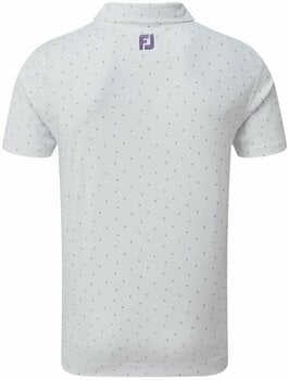 Camisa pólo Footjoy Smooth Pique FJ Print Branco-Purple L - 2