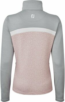 Hættetrøje/Sweater Footjoy Full-Zip Curved Clr Block Midlayer Blush Pink/Heather Grey/White L - 2