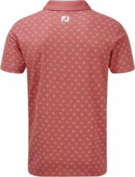 Tricou polo Footjoy Smooth Pique Weather Print Cape Red L - 2