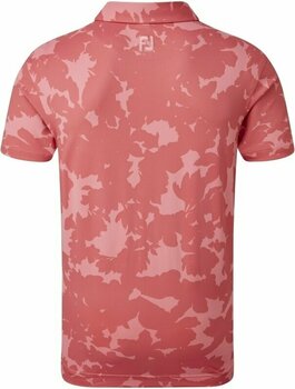 Риза за поло Footjoy Pique Camo Floral Print Cape Red M - 2