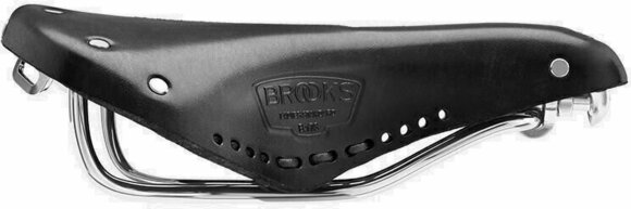Satula Brooks B17 Carved Short Musta Steel Alloy Satula - 4
