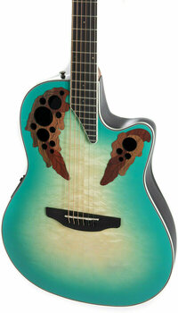 Guitare acoustique-électrique Ovation CE44X-9B Elite Plus Mint Green-Natural Burst Guitare acoustique-électrique - 4