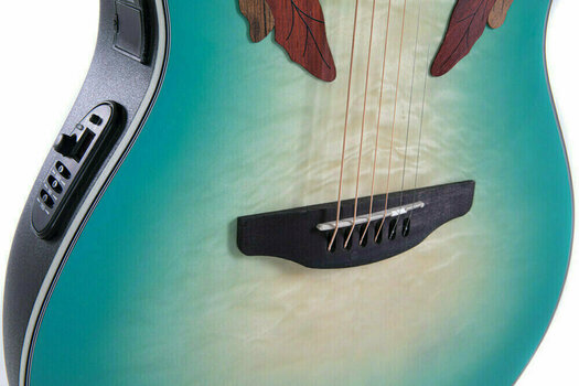 Guitare acoustique-électrique Ovation CE44X-9B Elite Plus Mint Green-Natural Burst Guitare acoustique-électrique - 5