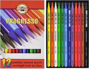 Colour Pencil KOH-I-NOOR Progresso Woodless Coloured Pencils Set of Coloured Pencils 12 pcs - 1