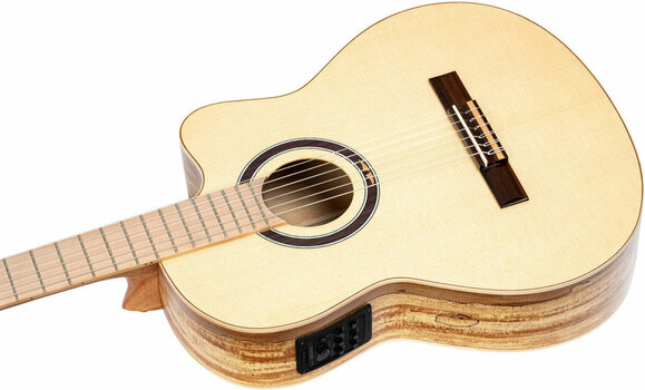 Klassisk guitar med forforstærker Ortega TZSM-3 4/4 Natural - 8