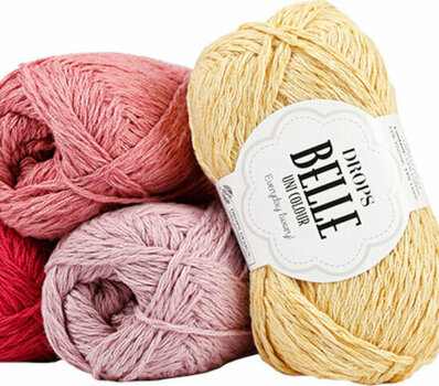 Knitting Yarn Drops Belle Uni Colour 02 Off White - 2