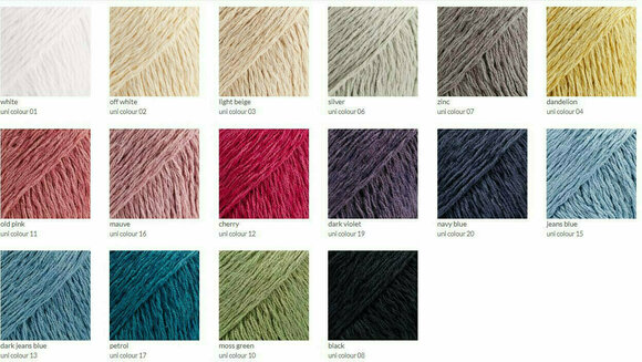 Fios para tricotar Drops Belle Uni Colour 06 Silver - 4