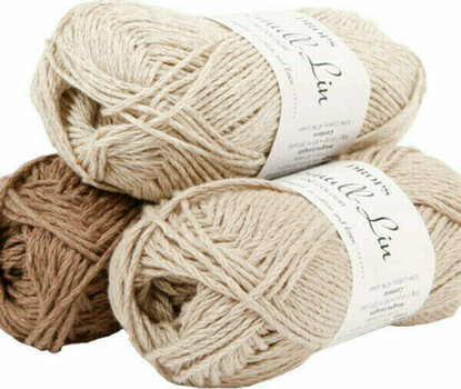 Fil à tricoter Drops Bomull-Lin Uni Colour 01 White Fil à tricoter - 3