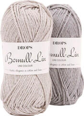 Stickgarn Drops Bomull-Lin Uni Colour 11 Beige Stickgarn - 1