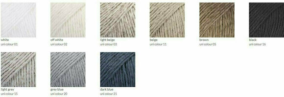 Knitting Yarn Drops Bomull-Lin Uni Colour 15 Light Grey Knitting Yarn - 4