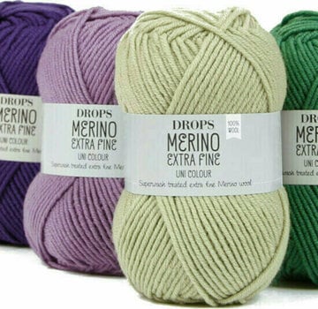 Pletilna preja Drops Merino Extra Fine Uni Colour 22 Medium Purple - 3