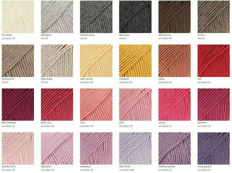 Fios para tricotar Drops Merino Extra Fine Uni Colour 40 Powder Pink - 4