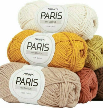 Filati per maglieria Drops Paris Uni Colour 01 Apricot - 3