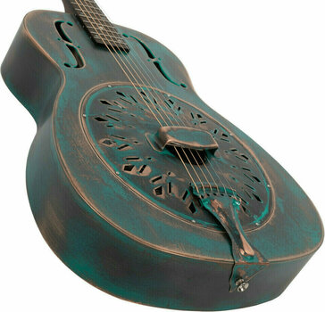 Resofonische gitaar Recording King RR-997-VG Distressed Vintage Green - 3