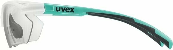 Fahrradbrille UVEX Sportstyle 802 V Small White/Mint Mat/Smoke Fahrradbrille - 3