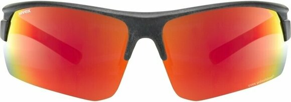 Lunettes vélo UVEX Sportstyle Ocean P Black Mat/Red Mirrored Lunettes vélo - 2