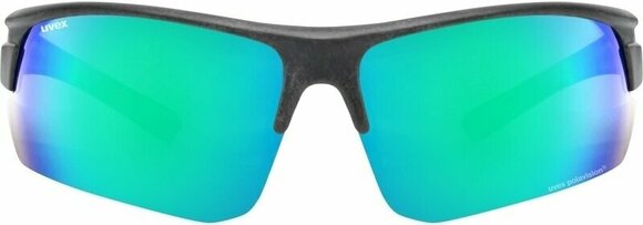 Cycling Glasses UVEX Sportstyle Ocean P Black Mat/Green Mirrrored Cycling Glasses - 2