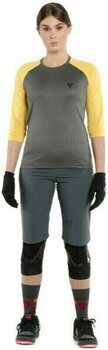 Cycling jersey Dainese HG Bondi 3/4 Womens Jersey Dark Gray/Yellow XS - 8