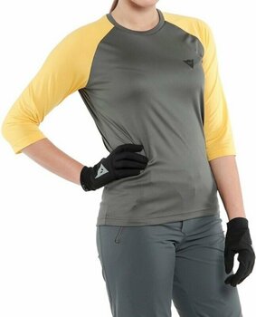 Fietsshirt Dainese HG Bondi 3/4 Womens Jersey Dark Gray/Yellow L - 7