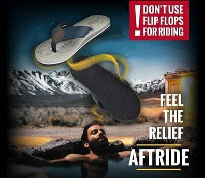 Moto kleding voor vrije tijd Trilobite 1922 Afterride Flip Flops Grey-Blue 45 - 10