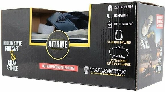 Motorcycle Leisure Clothing Trilobite 1922 Afterride Flip Flops Blue 46 Slides - 8