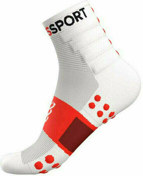Meias de corrida Compressport Training Socks 2-Pack White T2 Meias de corrida - 8