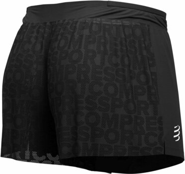 Pantalones cortos para correr Compressport Racing Split Overshort Black L Pantalones cortos para correr - 4