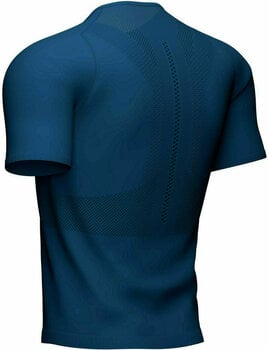 Tricou cu mânecă scurtă pentru alergare Compressport Trail Half-Zip Fitted SS Top Blue S Tricou cu mânecă scurtă pentru alergare - 2
