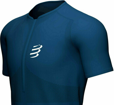 Infect Mary mobile Compressport Trail Half-Zip Fitted SS Top Blue S - Muziker