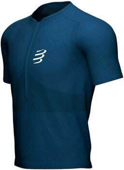 Bežecké tričko s krátkym rukávom Compressport Trail Half-Zip Fitted SS Top Blue S Bežecké tričko s krátkym rukávom - 12