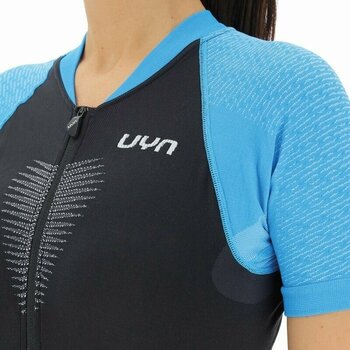 Fietsshirt UYN Granfondo OW Biking Lady Shirt Short Sleeve Jersey Blackboard/Danube Blue XS - 3