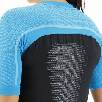Jersey/T-Shirt UYN Granfondo OW Biking Lady Shirt Short Sleeve Blackboard/Danube Blue XL - 4