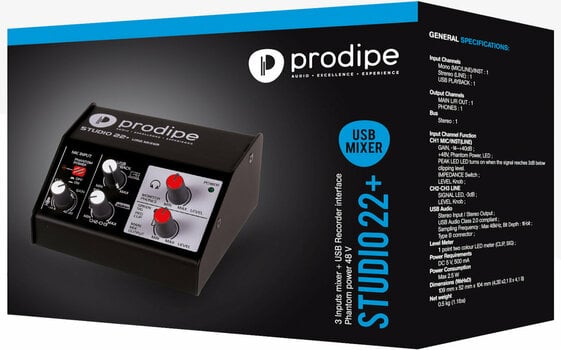 USB audio převodník - zvuková karta Prodipe Studio 22 - 7